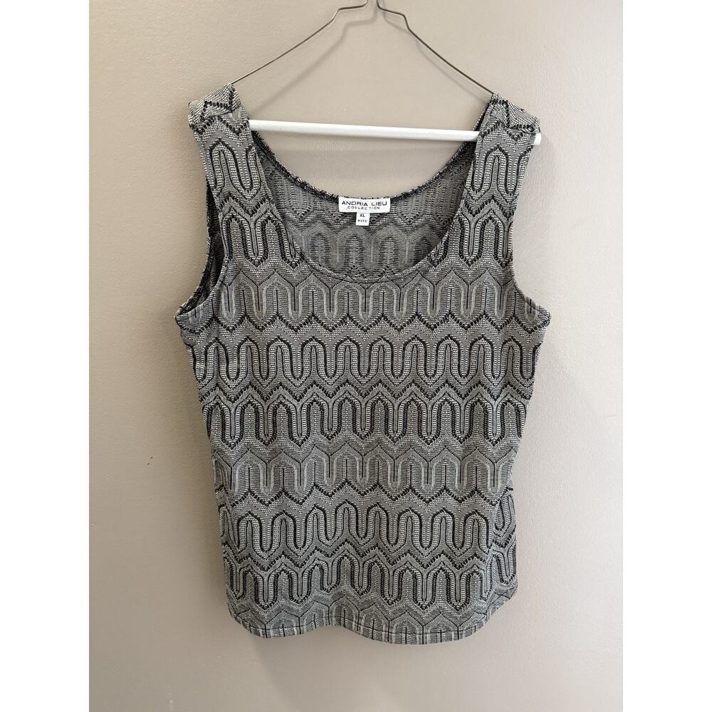 Andrea Lieu Collection Tank XL Crocheted Lace back Fairy Grunge Romantic Layer